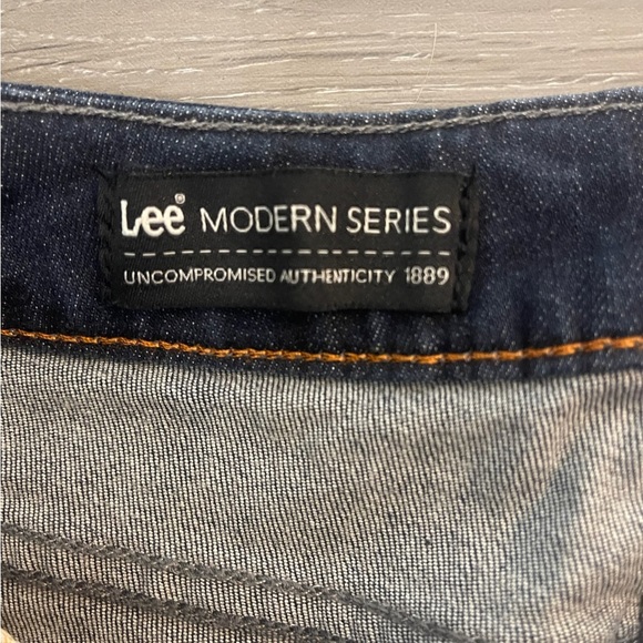 Lee Modern Series Dark Blue Flare Women's Jeans Curvy Fit Bootcut - Picture 4 of 9